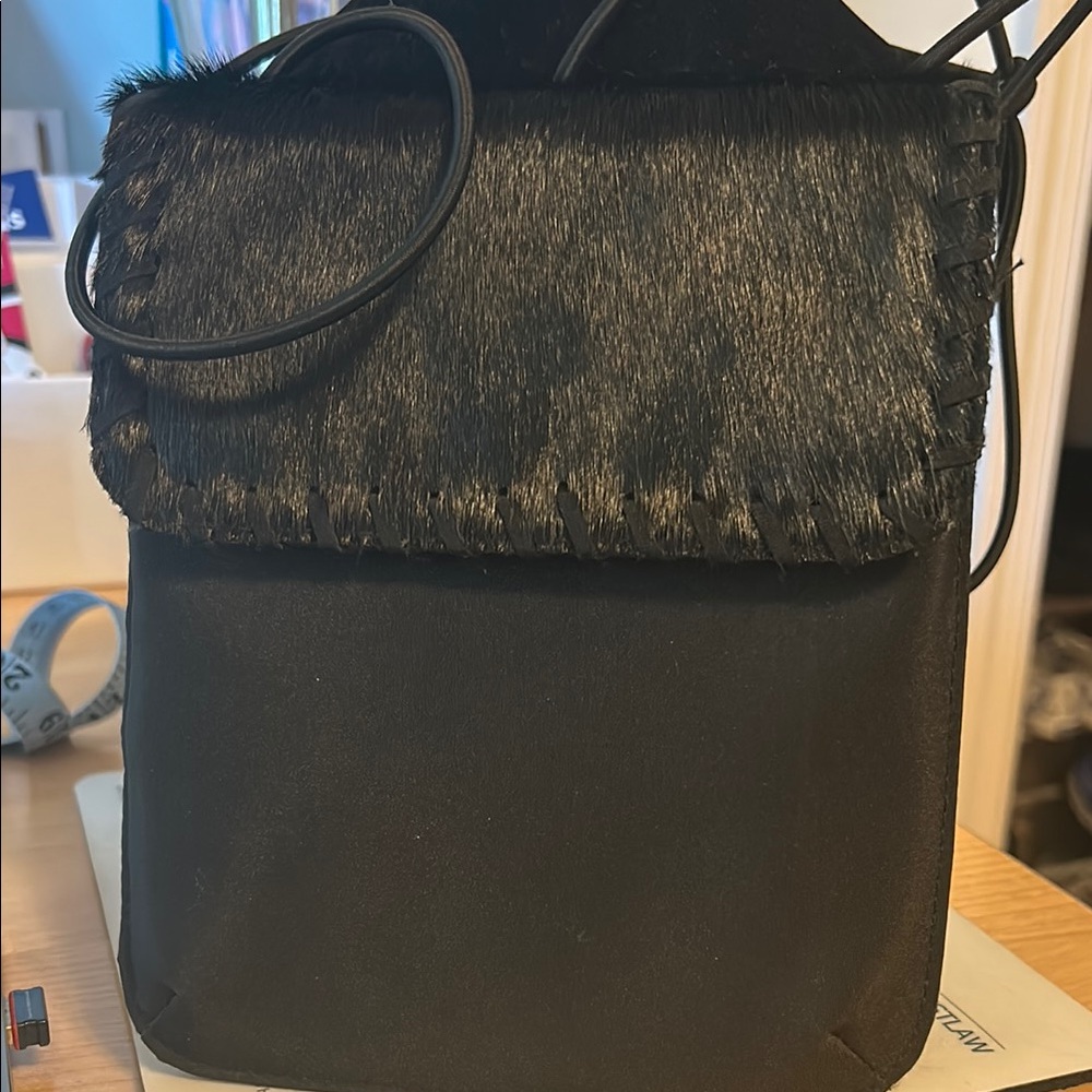 Black Hair calf Crossbody